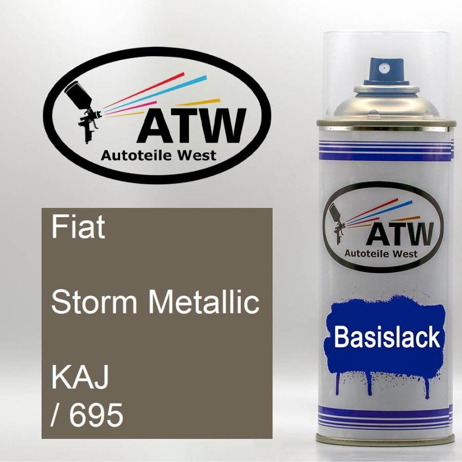 Fiat, Storm Metallic, KAJ / 695: 400ml Sprühdose, von ATW Autoteile West.